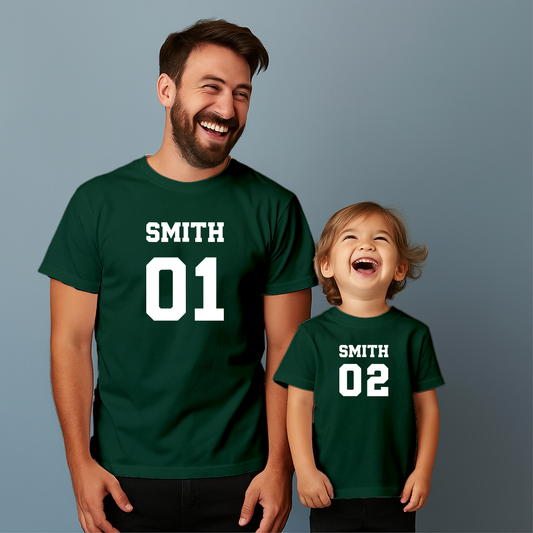 Comfortable cotton T-shirt suitable for father and son