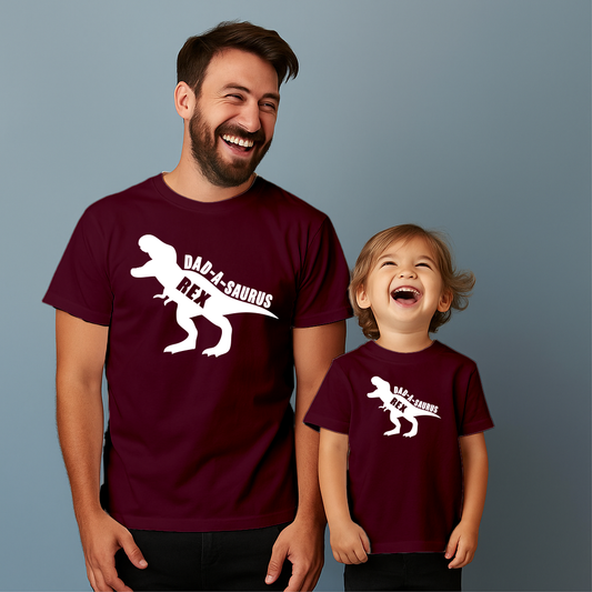 Comfortable cotton T-shirt suitable for father and son