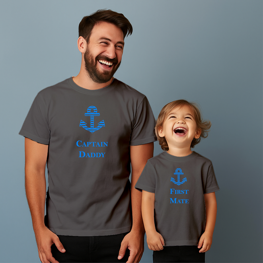 Comfortable cotton T-shirt suitable for father and son