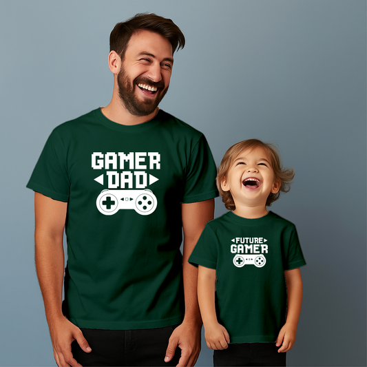 Comfortable cotton T-shirt suitable for father and son