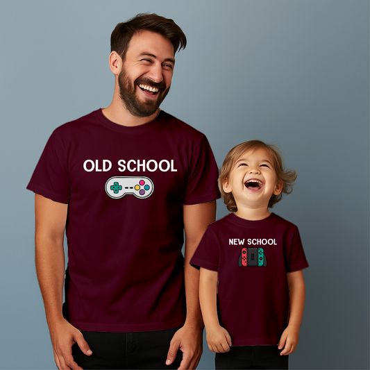 Comfortable cotton T-shirt suitable for father and son