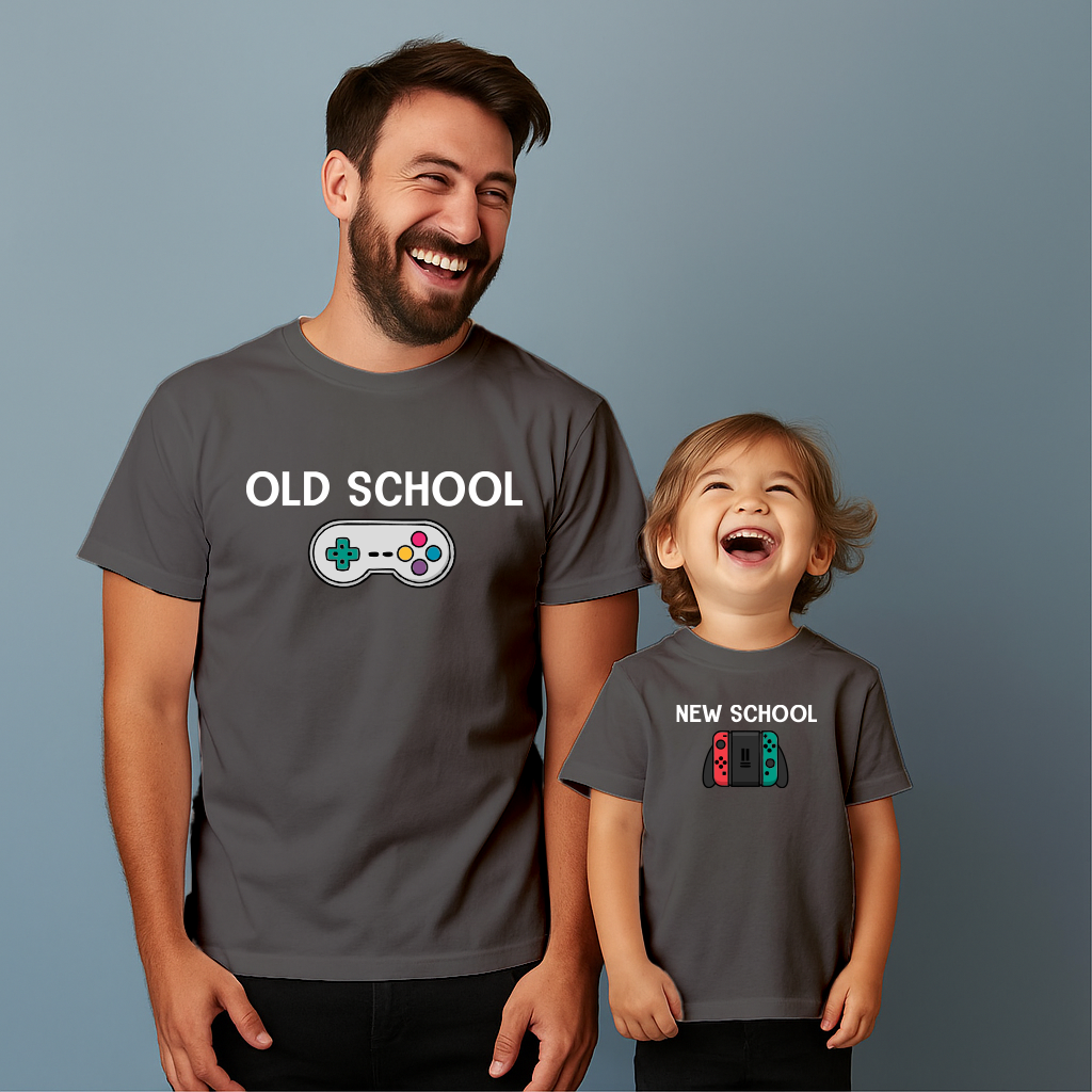 Comfortable cotton T-shirt suitable for father and son
