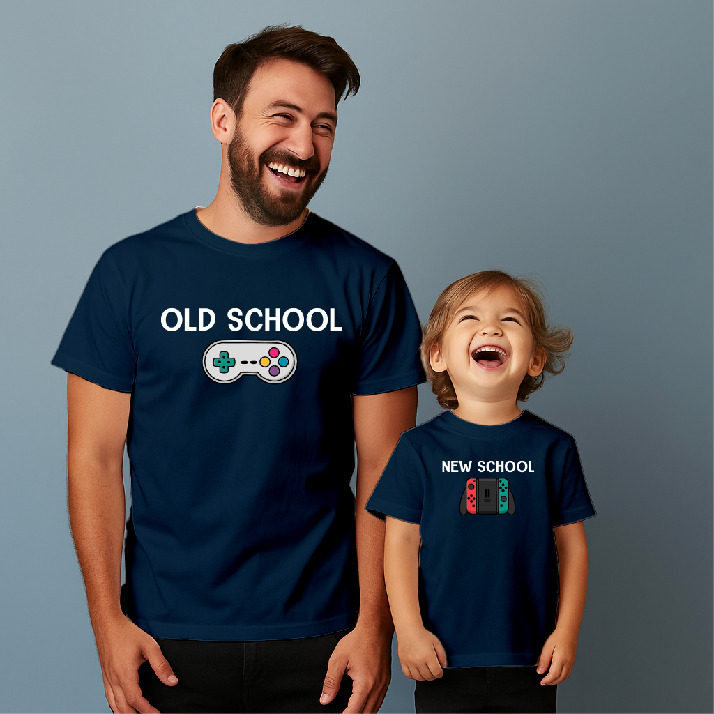 Comfortable cotton T-shirt suitable for father and son