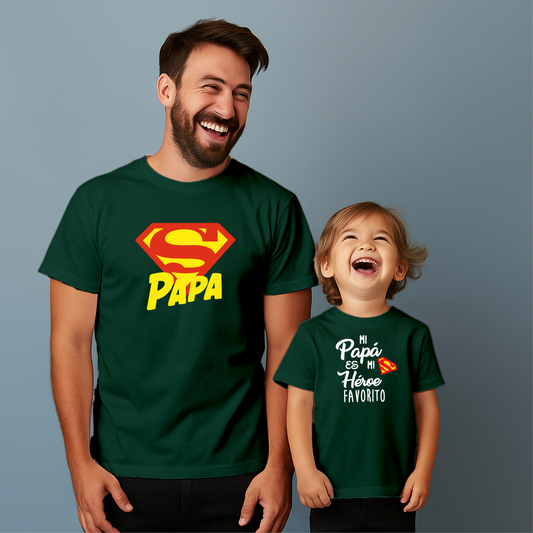Comfortable cotton T-shirt suitable for father and son