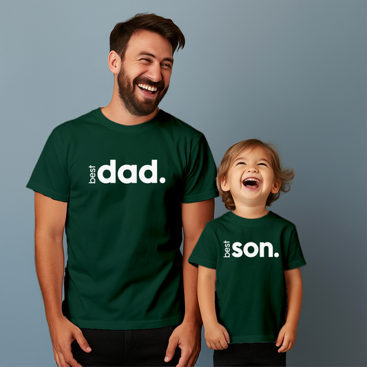 Comfortable cotton T-shirt suitable for father and son