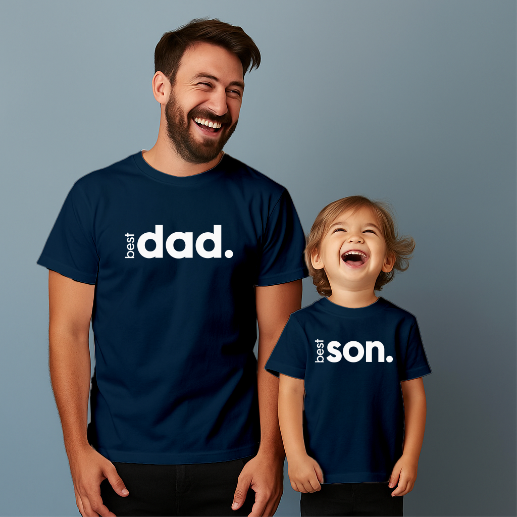 Comfortable cotton T-shirt suitable for father and son