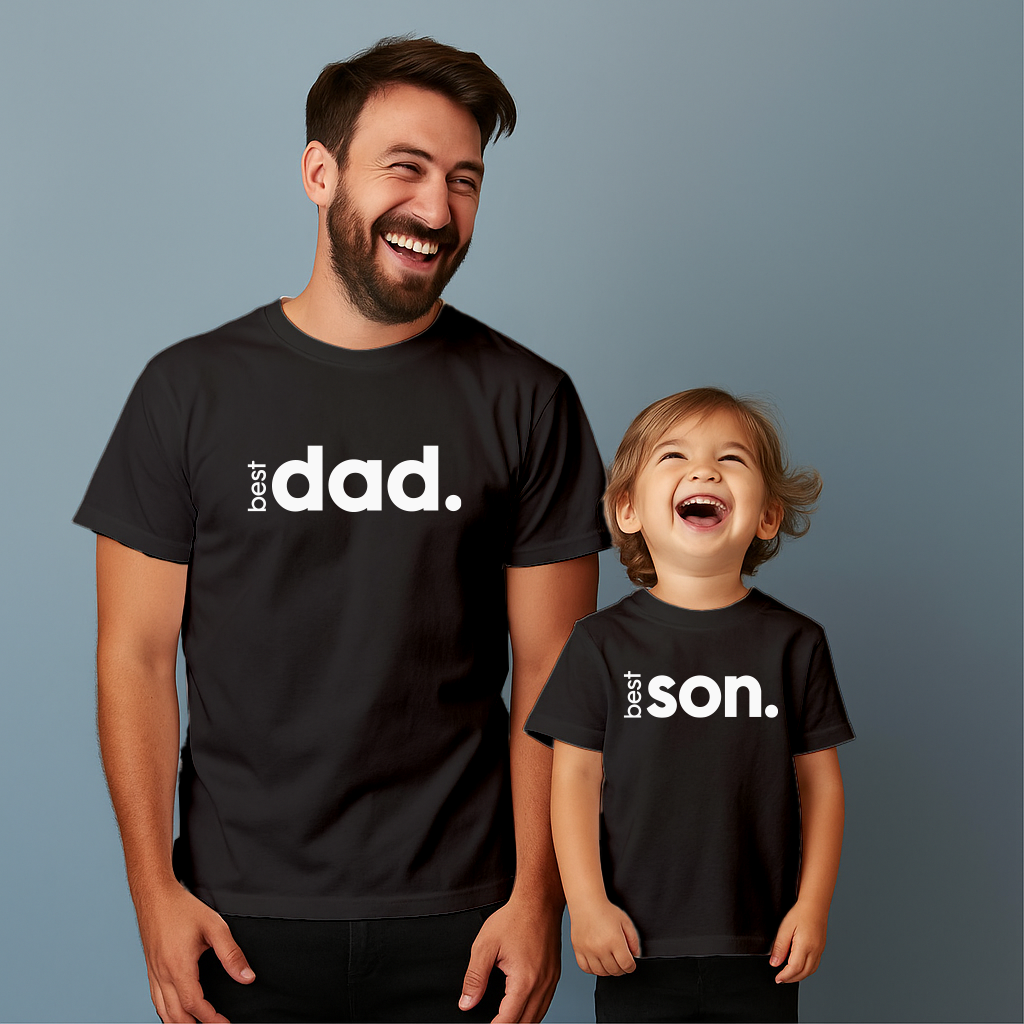Comfortable cotton T-shirt suitable for father and son