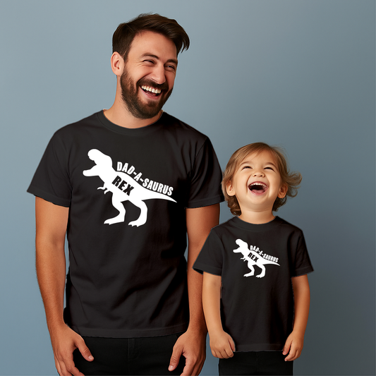 Comfortable cotton T-shirt suitable for father and son