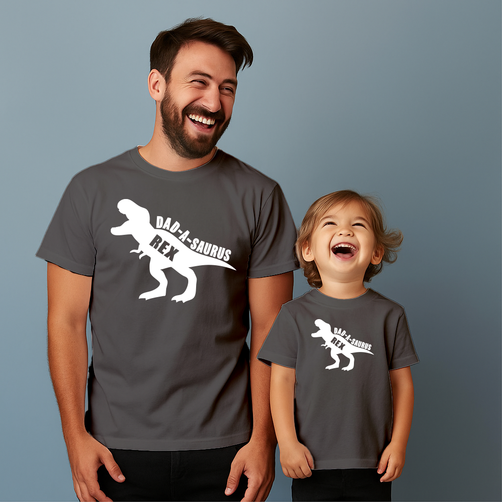 Comfortable cotton T-shirt suitable for father and son