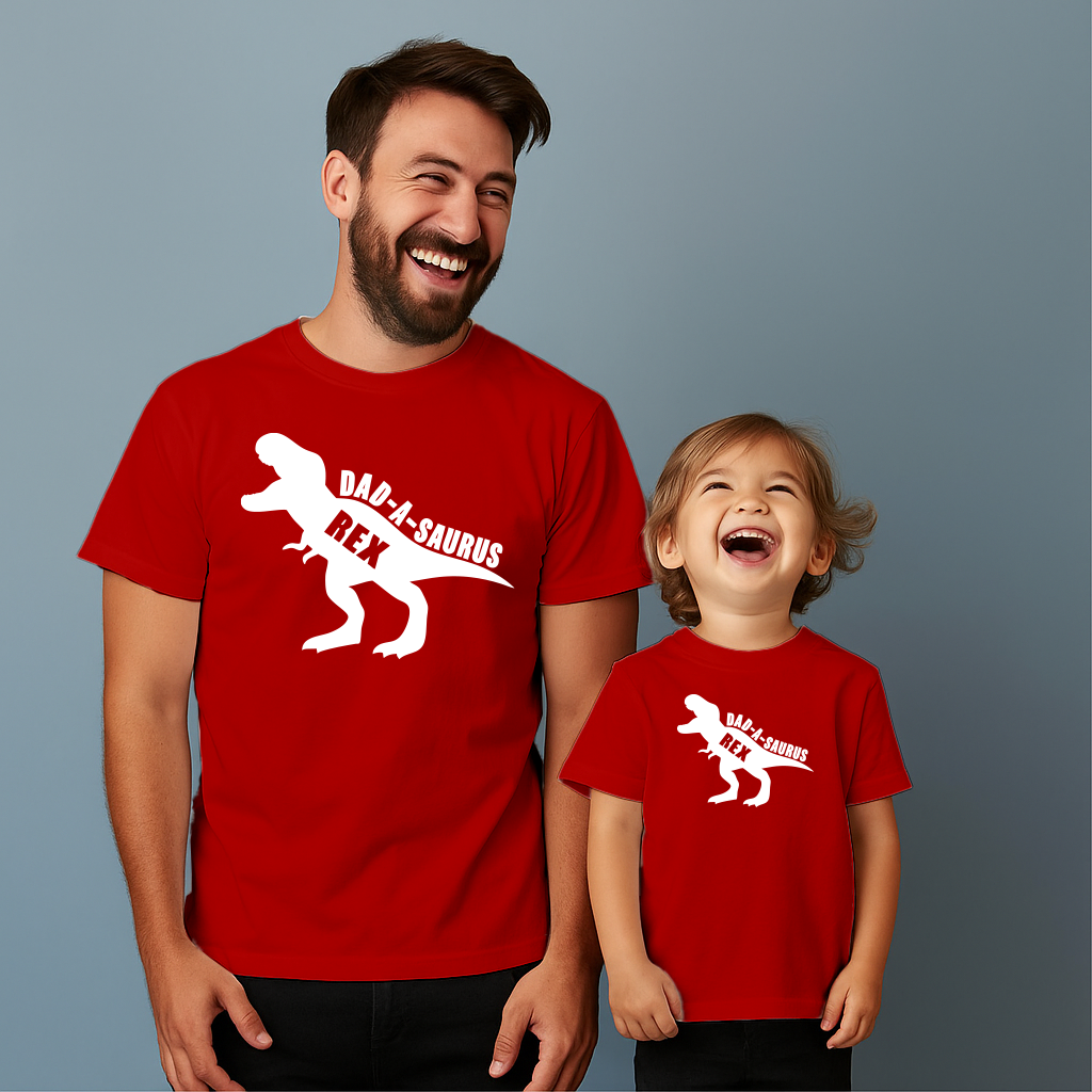 Comfortable cotton T-shirt suitable for father and son