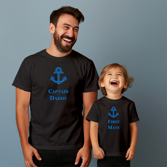 Comfortable cotton T-shirt suitable for father and son