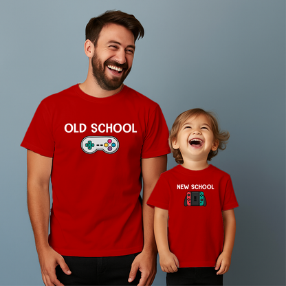 Comfortable cotton T-shirt suitable for father and son