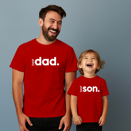 Comfortable cotton T-shirt suitable for father and son