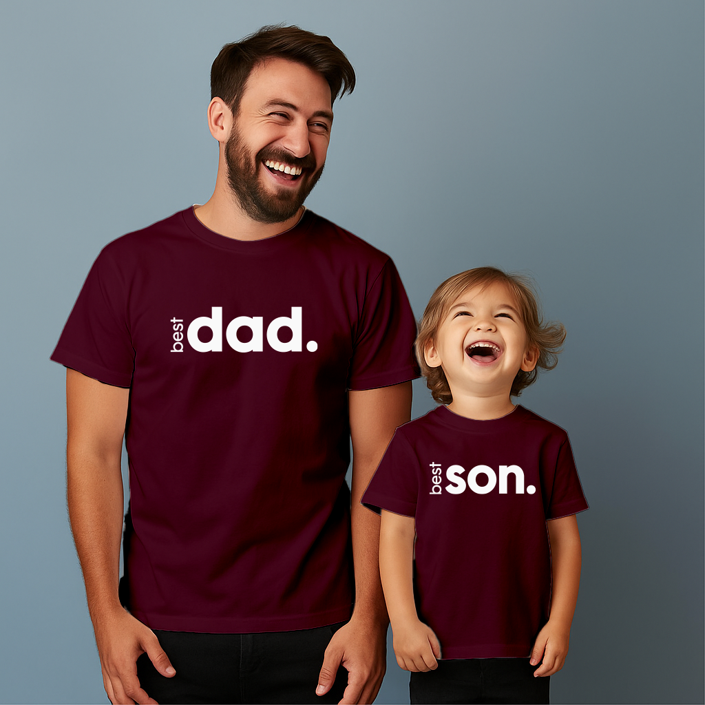 Comfortable cotton T-shirt suitable for father and son